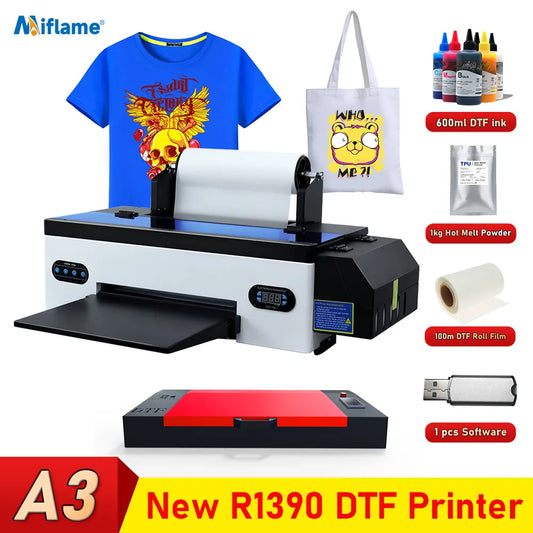 R1390 DTF Transfer Printer with Roll Feeder