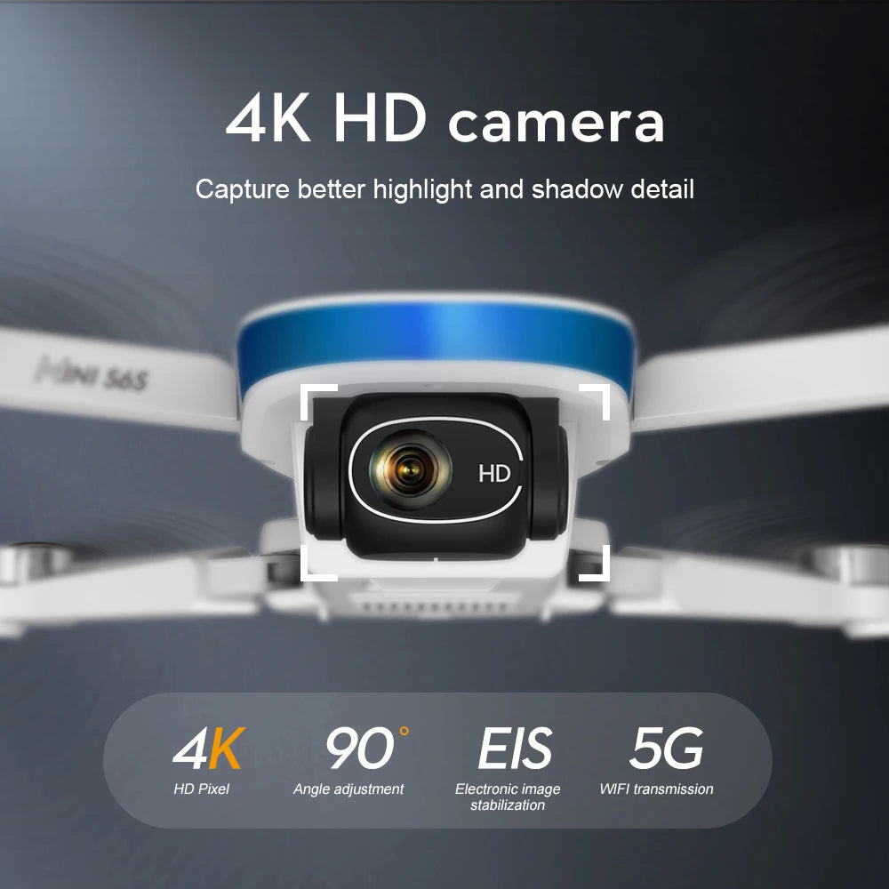 Mini Brushless Drone S6S Dual Lens 4K Camera